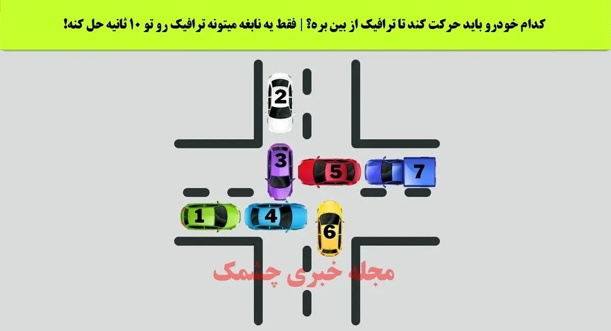 اگه خیلی باهوشی تو 10 ثانیه بگو کدوم ماشین ترافیک کرده | تست هوش
