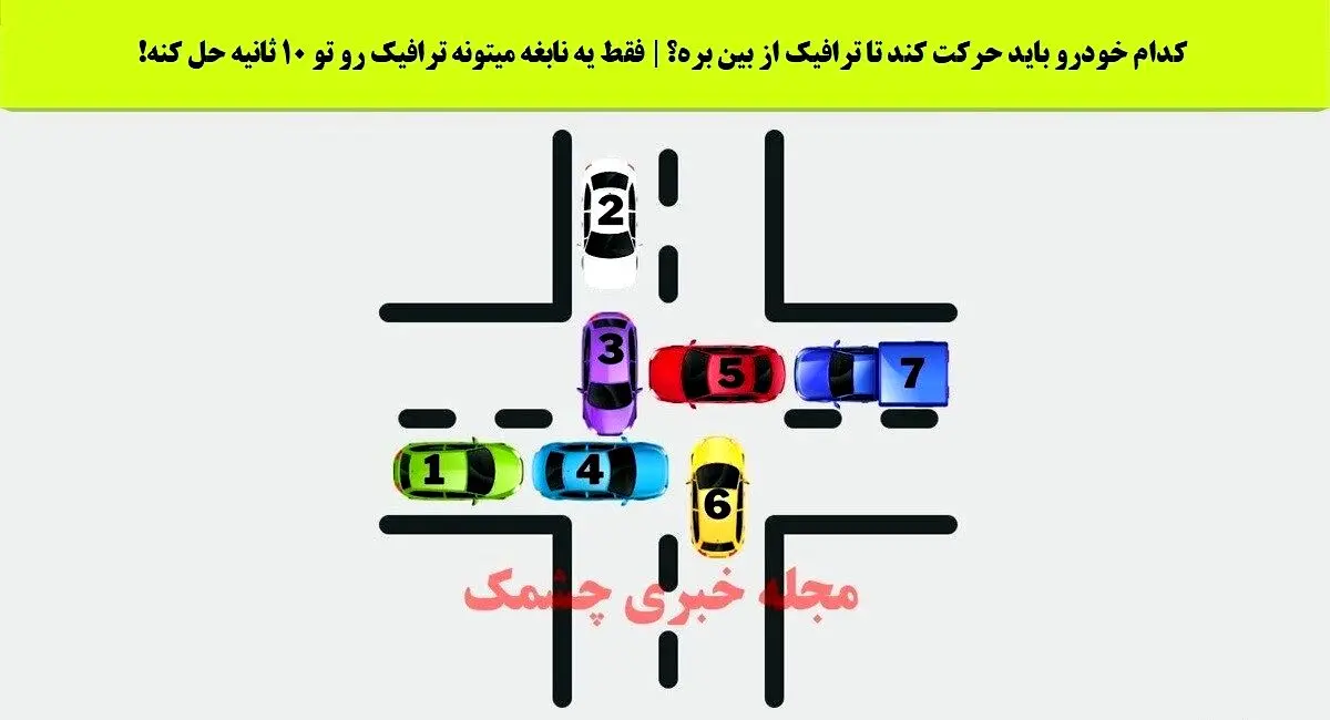 اگه خیلی باهوشی تو 10 ثانیه بگو کدوم ماشین ترافیک کرده | تست هوش