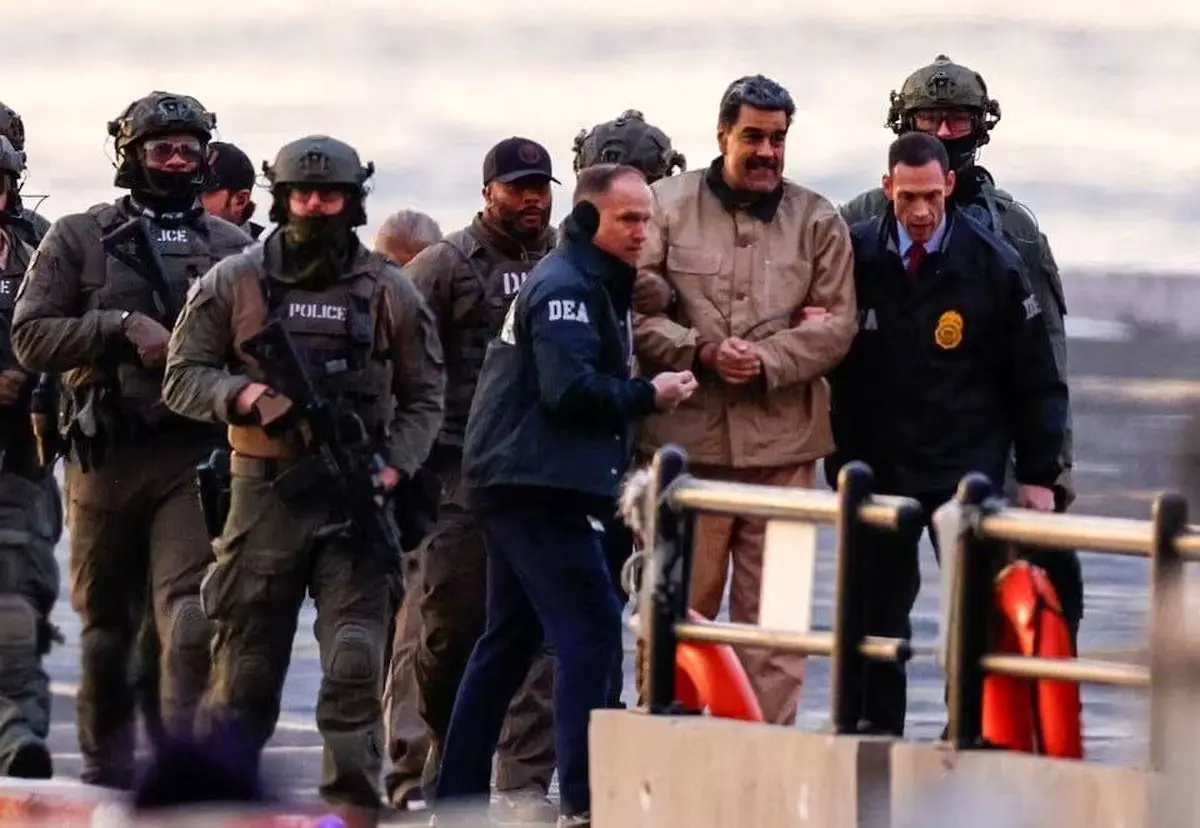 تصاویر انتقال امنیتی مادورو به دادگاه