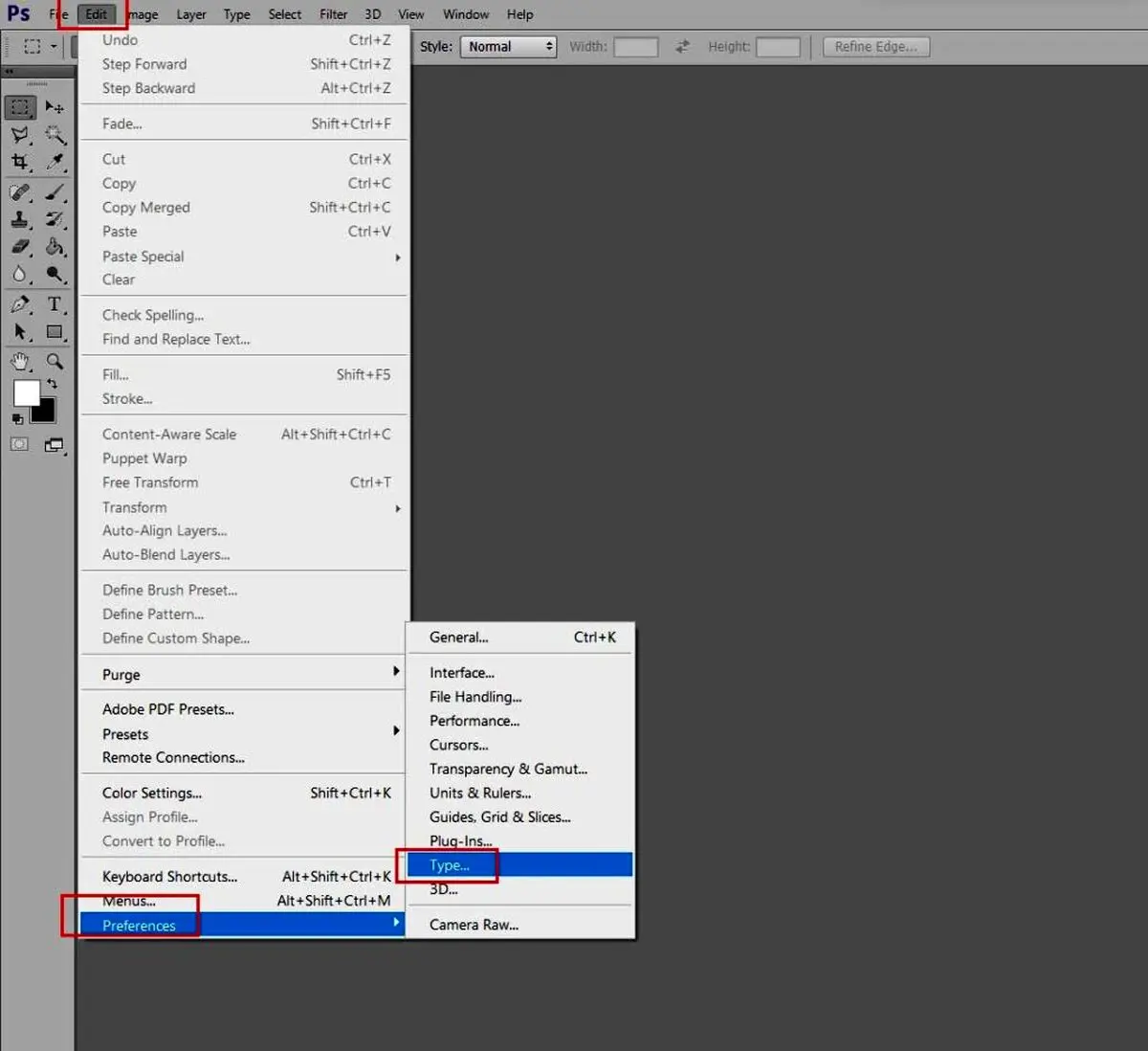 حل مشکل تایپ فارسی در فتوشاپ