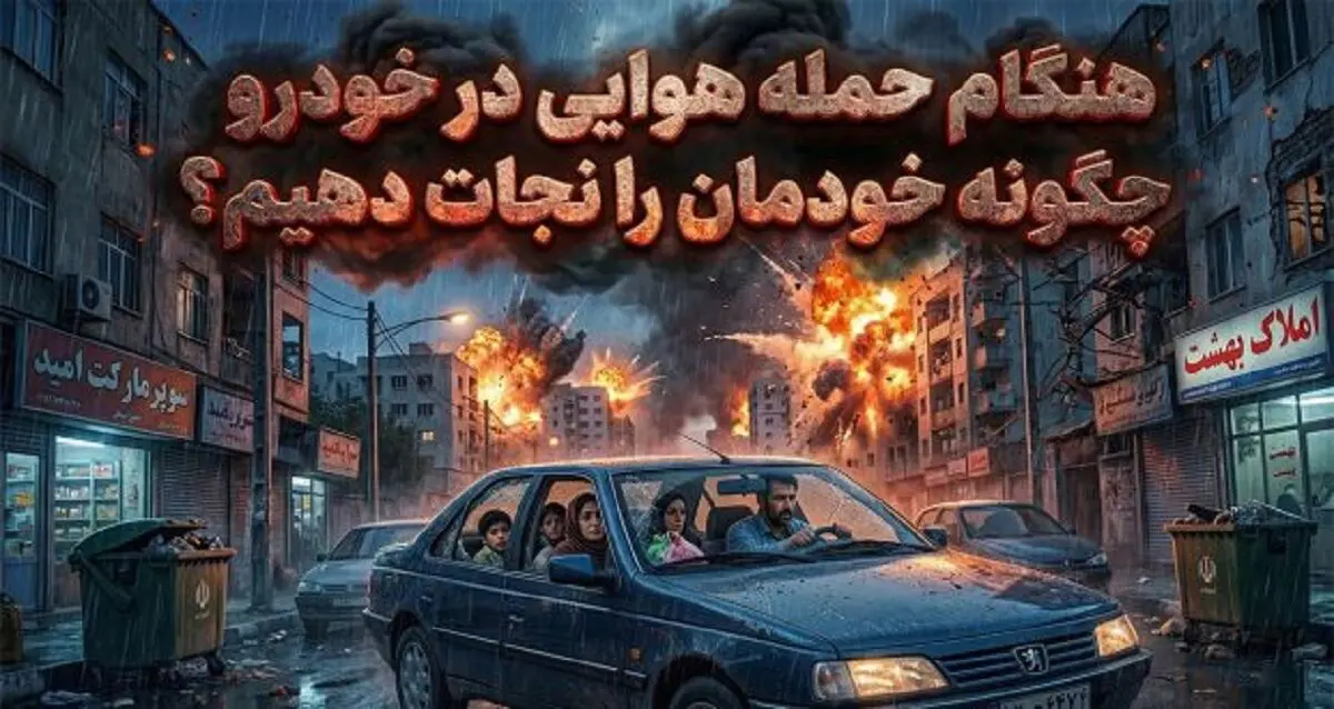 هنگام حمله هوایی در خودرو چگونه خودمان را نجات دهیم؟ +فیلم