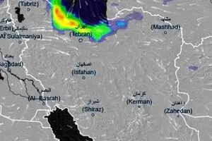 تصویری ترسناک از پیش‌بینی بارندگی تا دو هفته دیگر!

