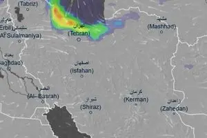 تصویری ترسناک از پیشبینی بارندگی تا دو هفته دیگر!