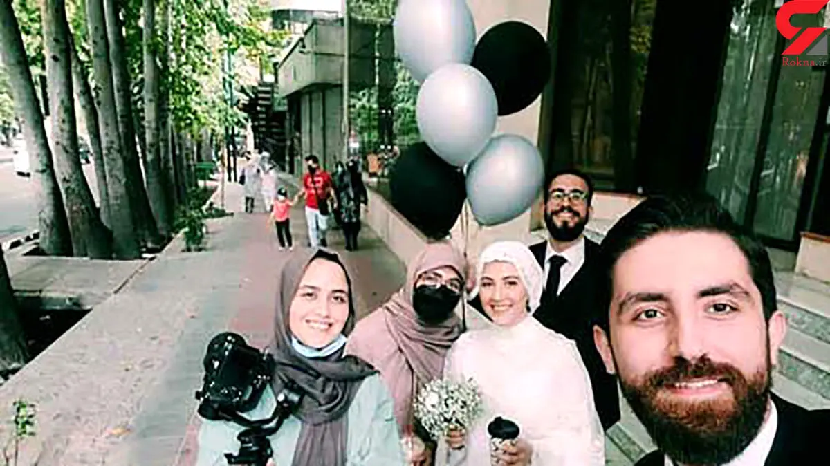 جنجال سازی عروس و داماد تهرانی در خیابان ولیعصر + عکس ها