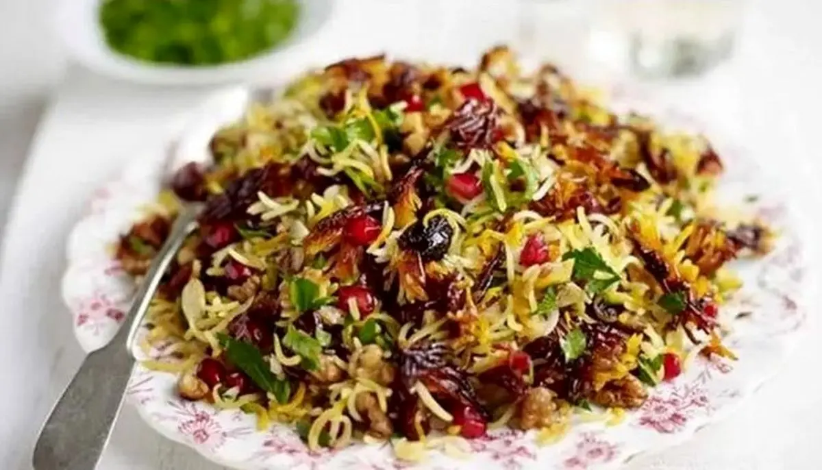 طرز تهیه انار پلو شیرازی | غذای خاص شب یلدا
