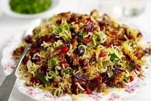 طرز تهیه انار پلو شیرازی | غذای خاص شب یلدا