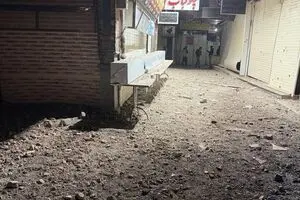 تصاویری از تخریب مغازه های بازار بعد از انفجارهای اطراف میدان ارگ
