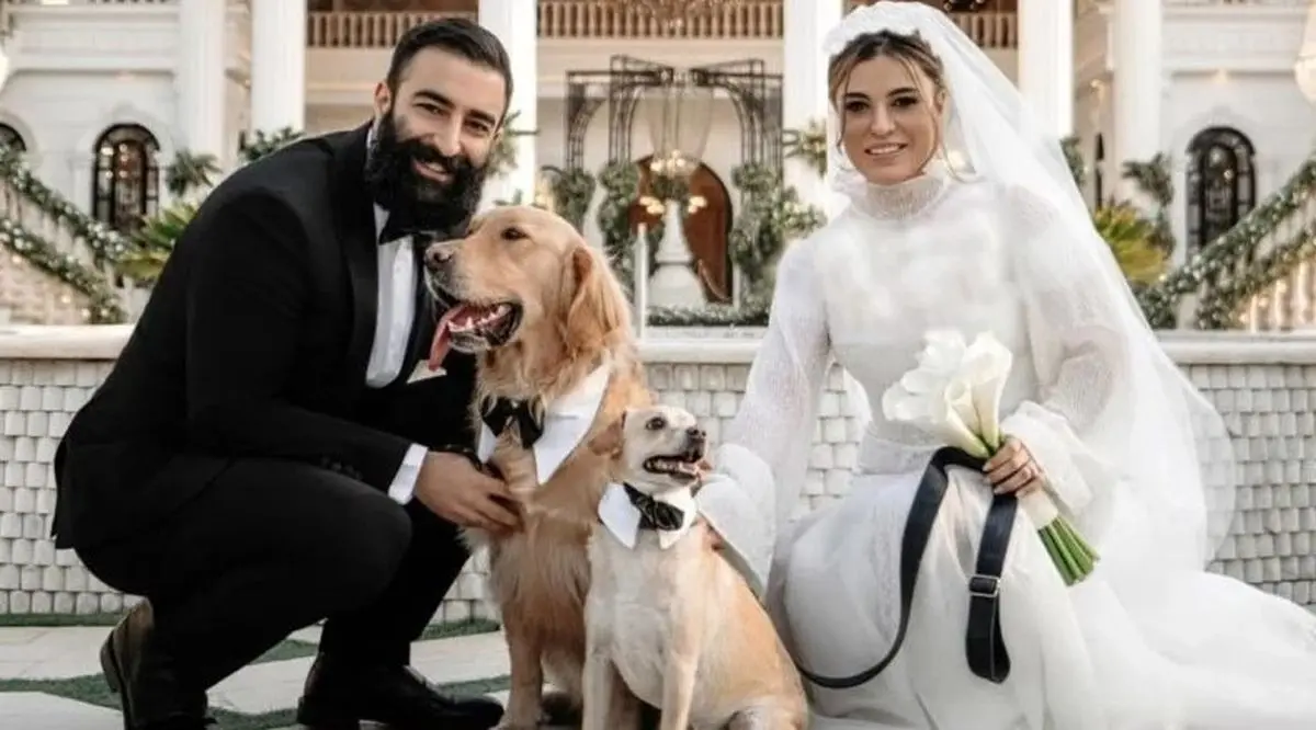 جشن تولد لاکچری سگ غول پیکر شیدا خلیق و کیوان ساکت‌اف + عکس