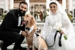 جشن تولد لاکچری سگ غول پیکر شیدا خلیق و کیوان ساکت‌اف + عکس