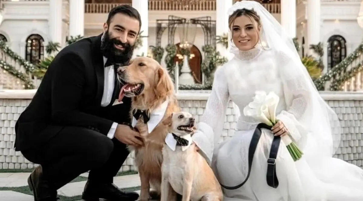جشن تولد لاکچری سگ غول پیکر شیدا خلیق و کیوان ساکت‌اف + عکس
