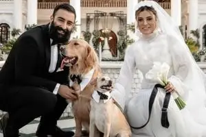 جشن تولد لاکچری سگ غول پیکر شیدا خلیق و کیوان ساکت‌اف + عکس