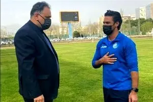 مددی در کنار مجیدی،معترض به داور