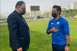 مددی در کنار مجیدی،معترض به داور