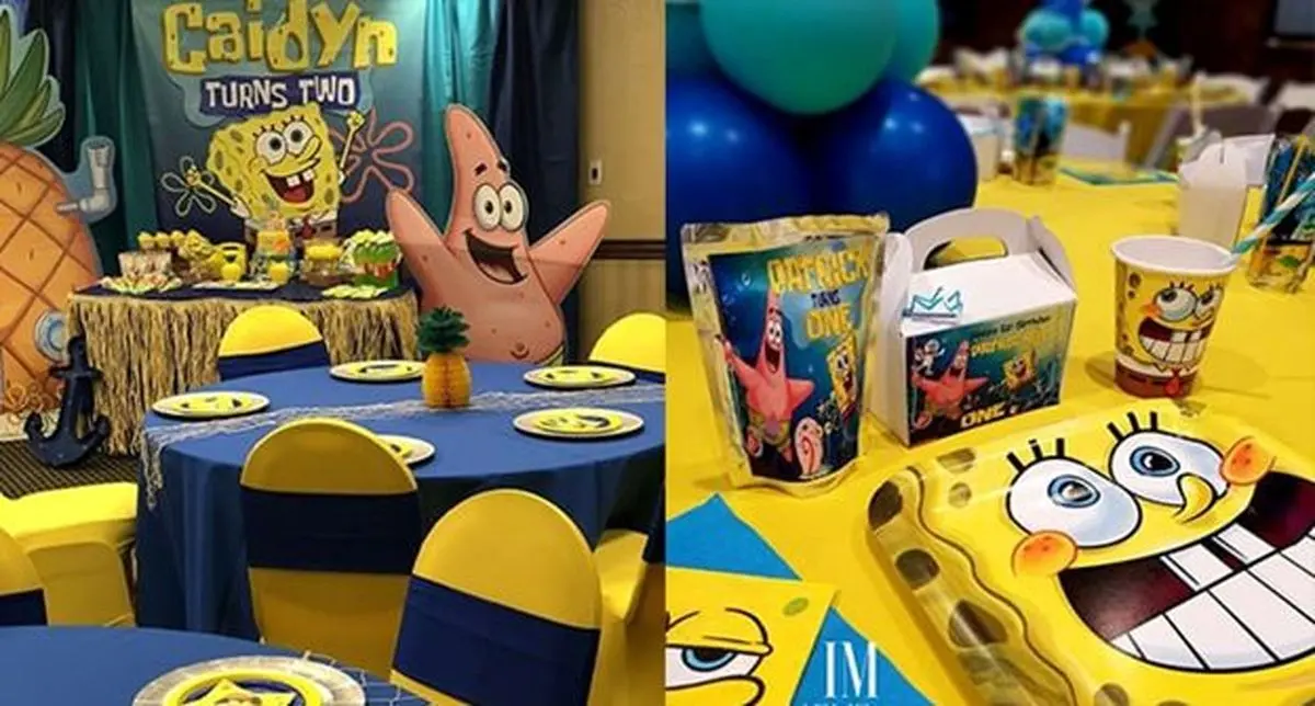 خرید لوازم تم تولد باب اسفنجی