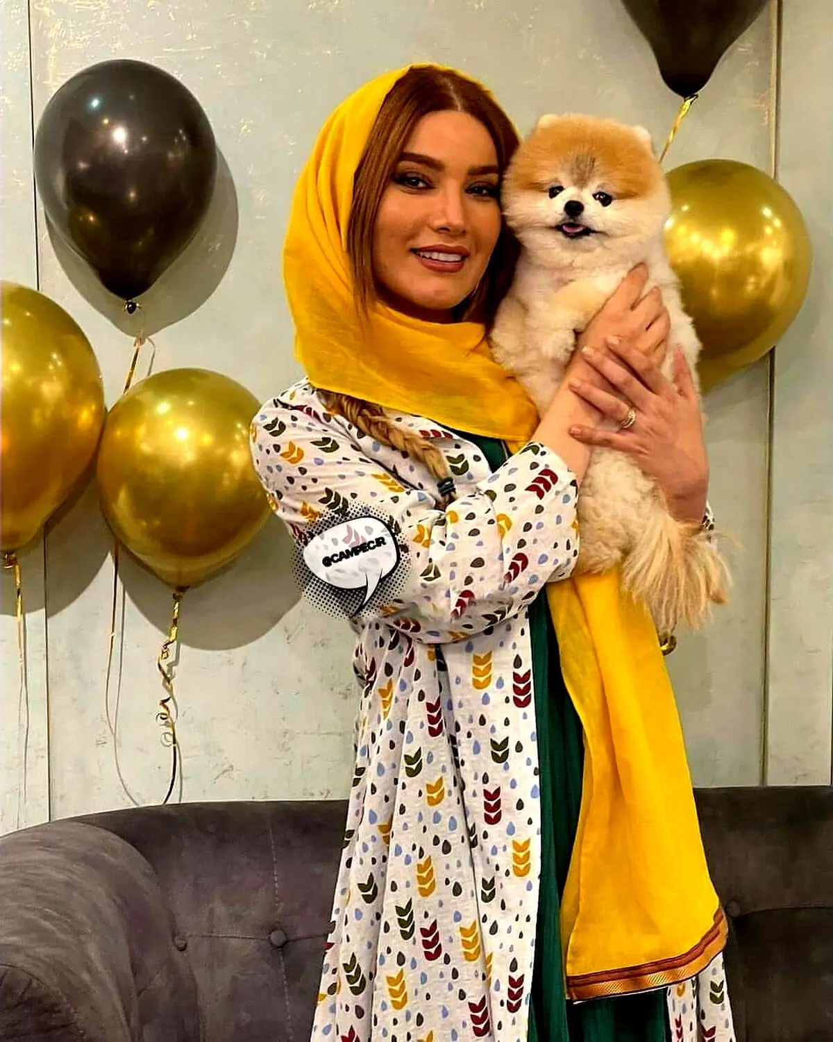 عکس متین ستوده و سگش!