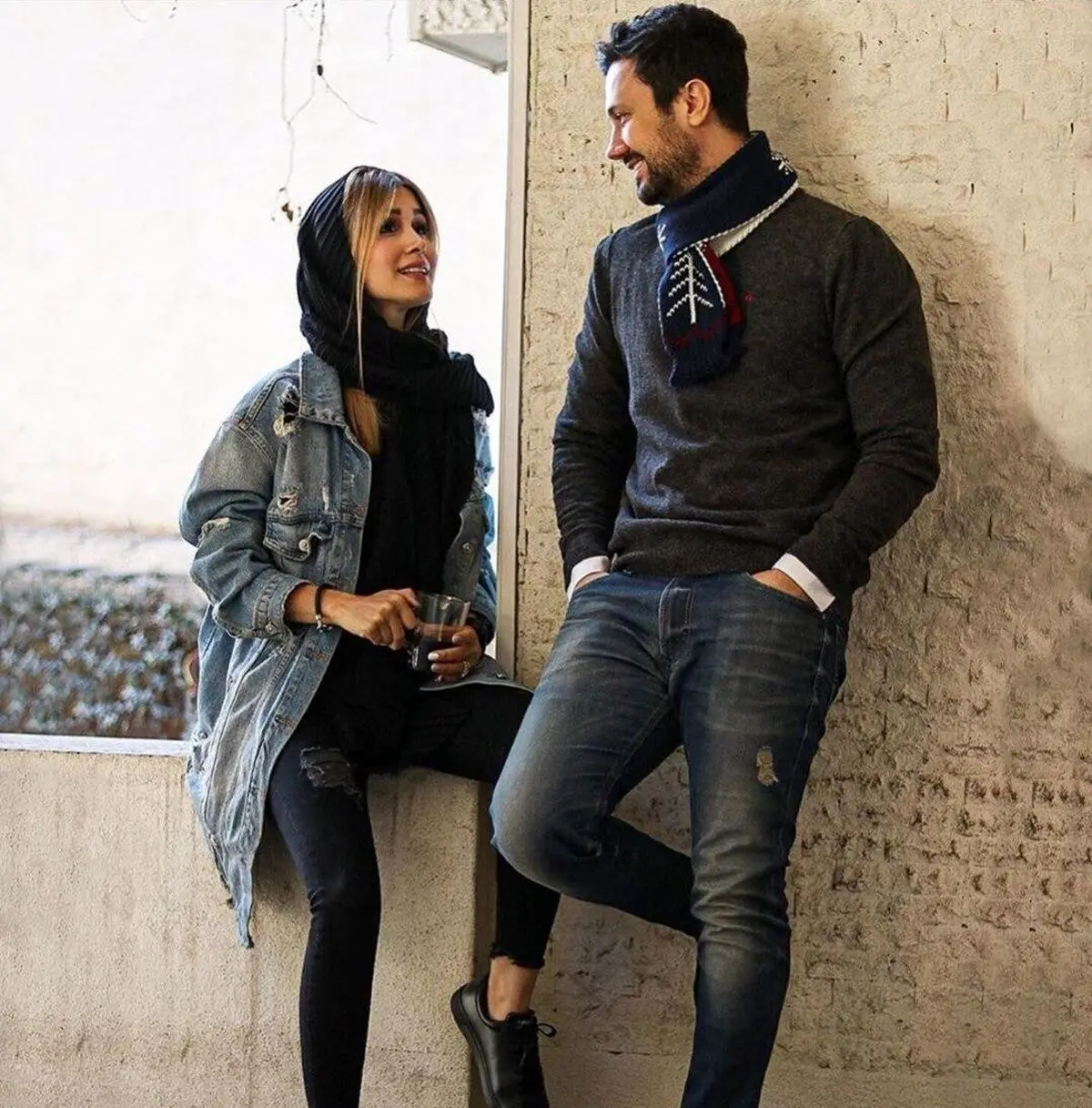 عکس دیده نشده شاهرخ استخری و همسرش