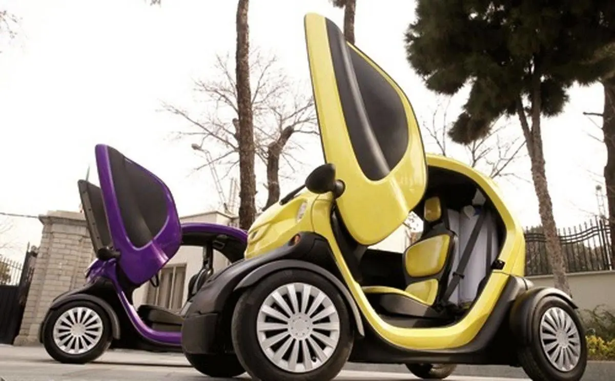 اولین خودروی برقی ایرانی در خیابان‌های تهران+ عکس