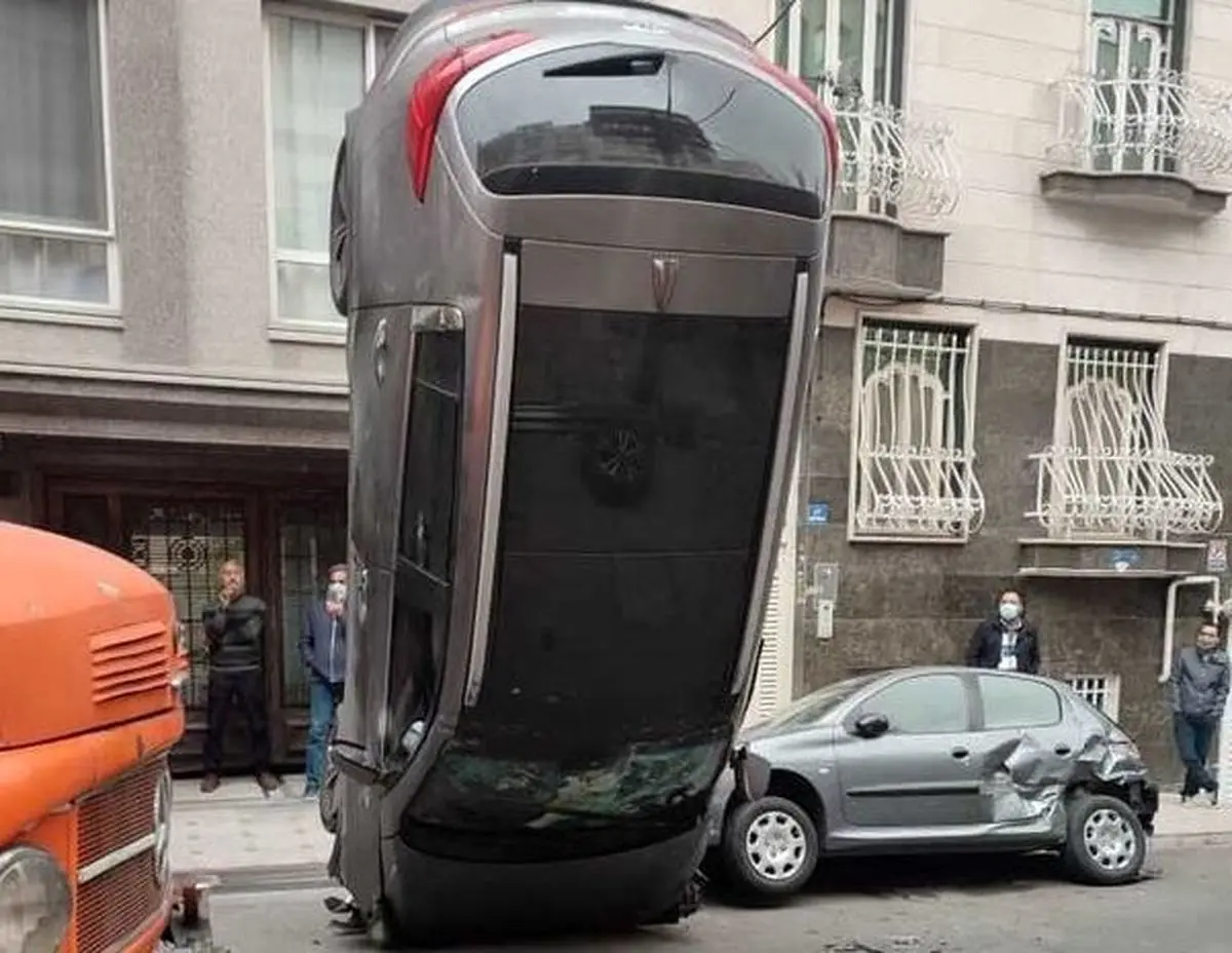 تصادف عجیب اسپورتیج در تهران