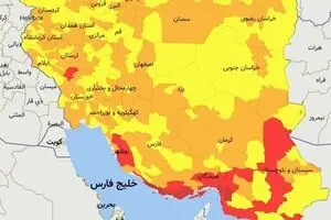 اعلام آخرین وضعیت رنگ بندی شهرها (27 خرداد) + نقشه