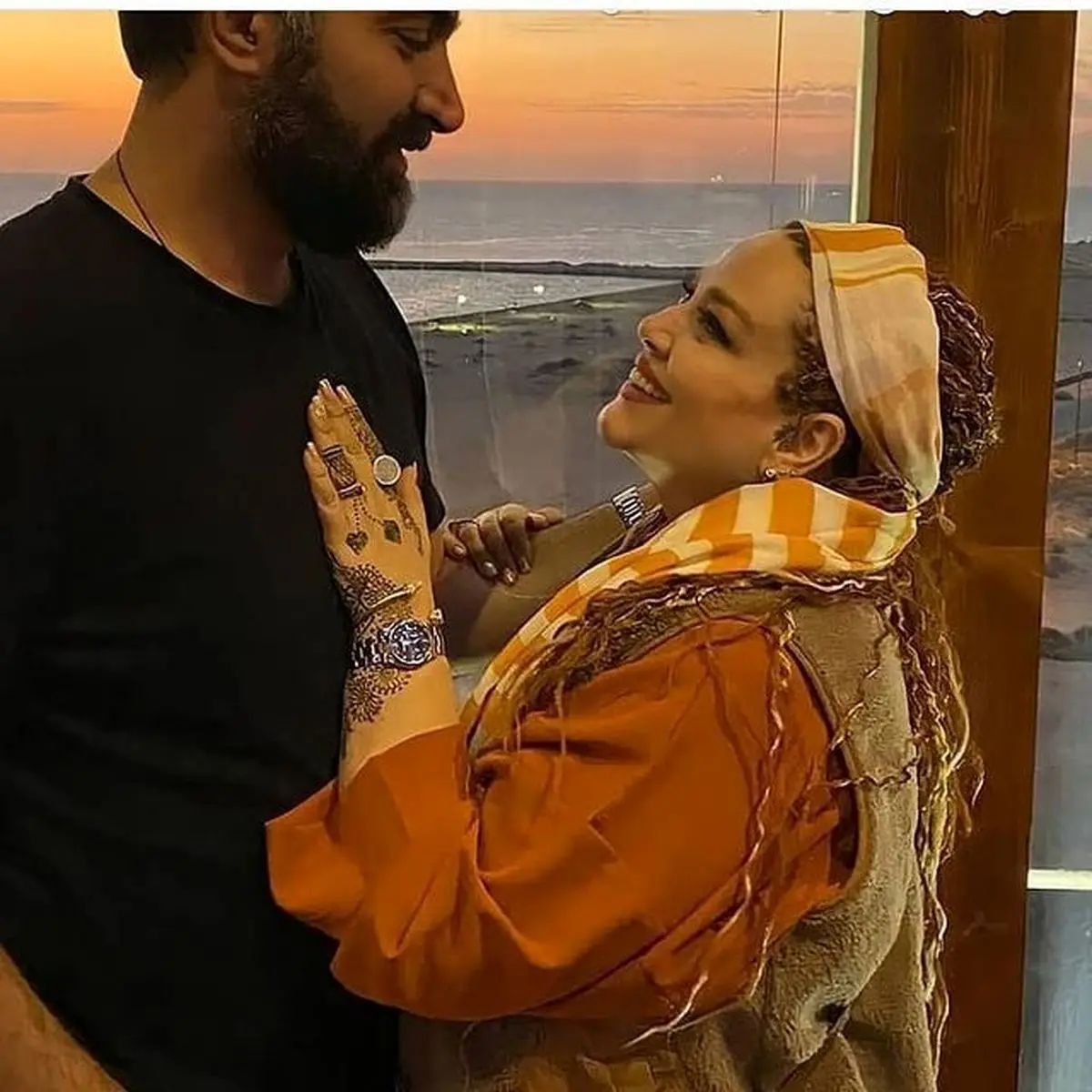 عاشقانه های بهاره رهنما و همسرش+عکس