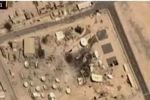 عکسی از خسارات پایگاه هوایی العدید قطر پس از حملات ایران 