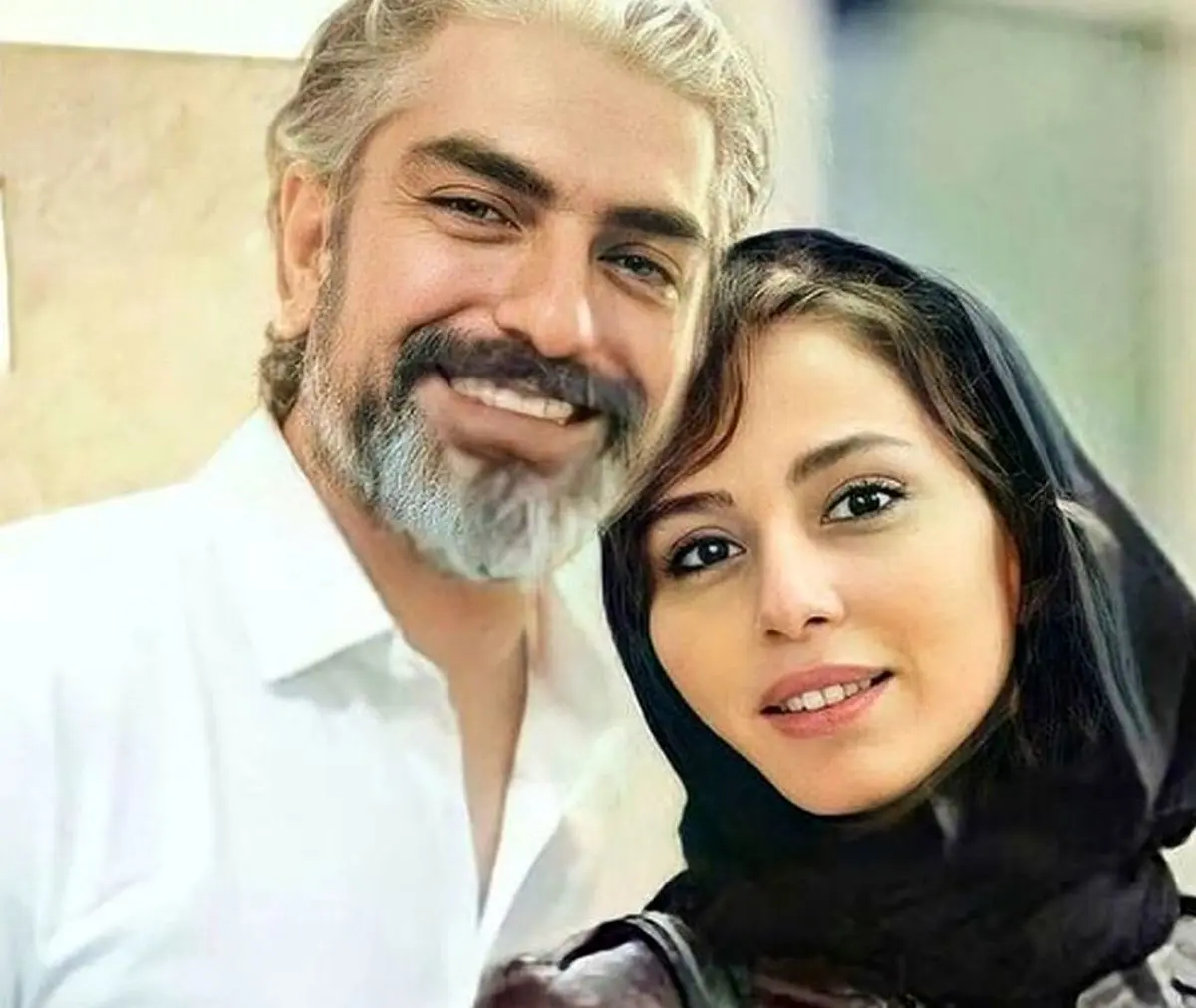 عکس عاشقانه مهدی پاکدل و همسرش