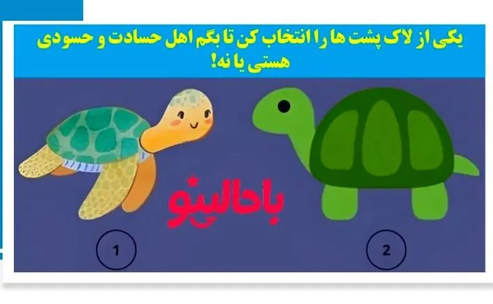 تست شخصیت شناسی/ یکی از لاک پشت ها را انتخاب کن تا بگم اهل حسادتی؟