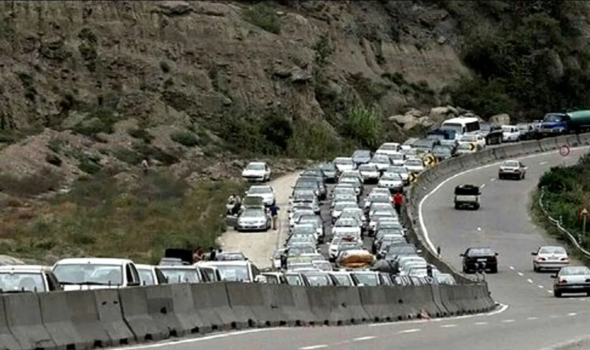 ترافیک سنگین در جاده شمال