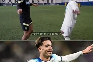  شادی پس از گل گریلیش به سبک هوادار 11 ساله اش