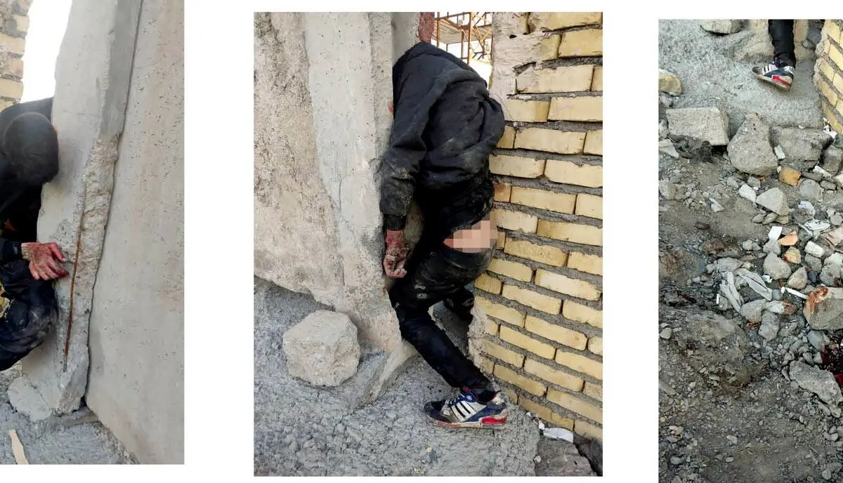 مرگ هولناک لای دیوار 