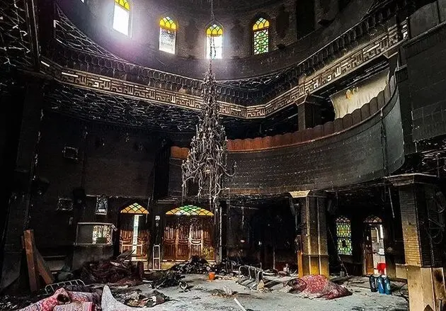 آتش سوزی مسجد