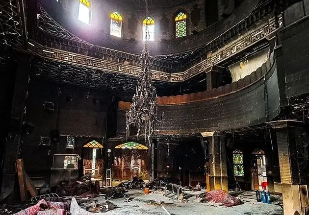 آتش سوزی مسجد