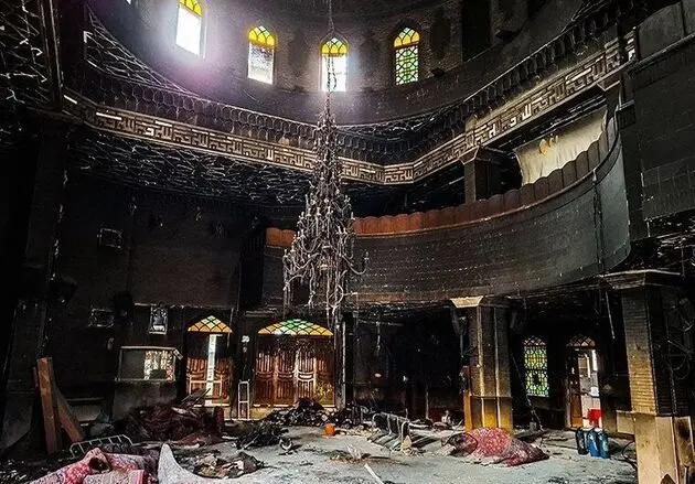 آتش سوزی مسجد