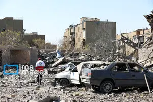تصاویر حمله هوایی به مجموعه ورزشی بعثت تهران