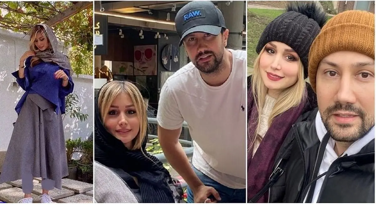 عکس کریسمس پارتی شاهرخ استخری و همسرش | حرکات ناموزون زن شاهرخ استخری در جشن کریسمس + عکس ممنوعه