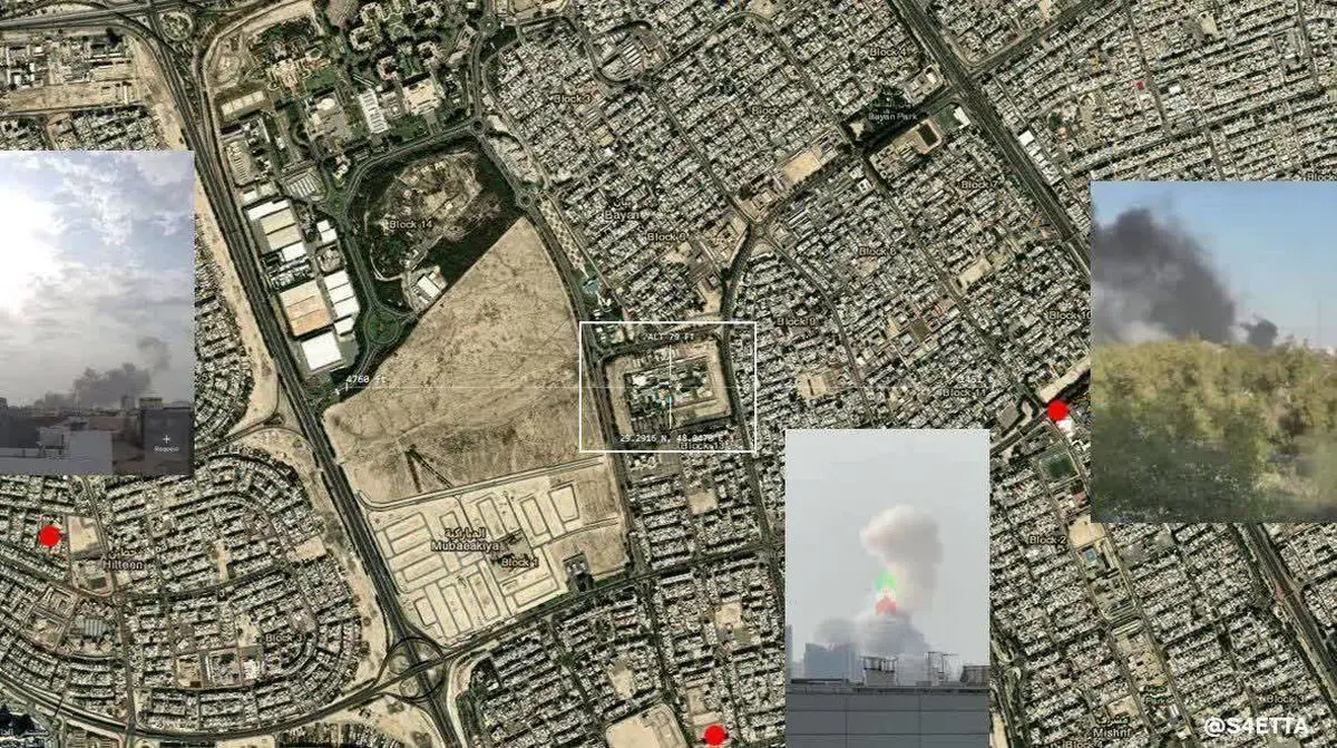 سفارت آمریکا در کویت زیر ضربات مکرر پهپاد های ایرانی +عکس