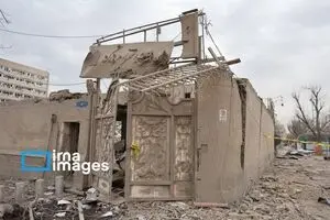 تصویری از حجم تخریب میدان ۱۵ خرداد تهران 