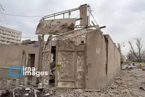 تصویری از حجم تخریب میدان ۱۵ خرداد تهران 