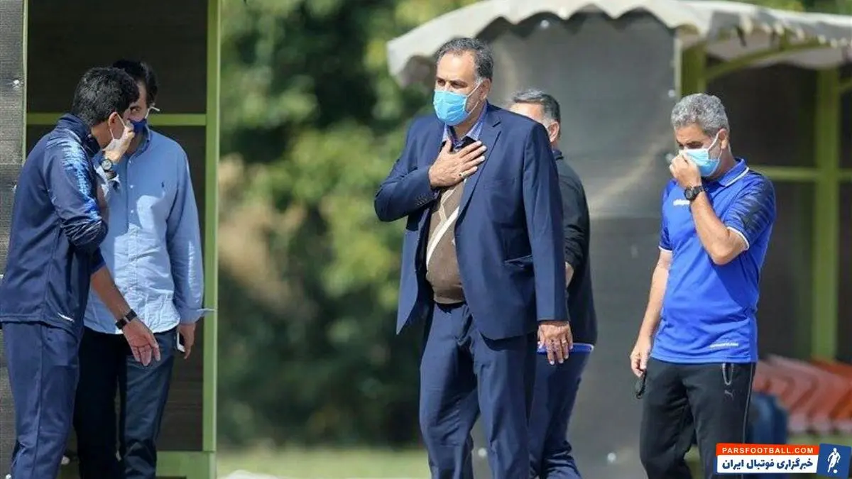 حضور پرحاشیه مددی در تمرین استقلال/ شعار علیه آقای مدیرعامل